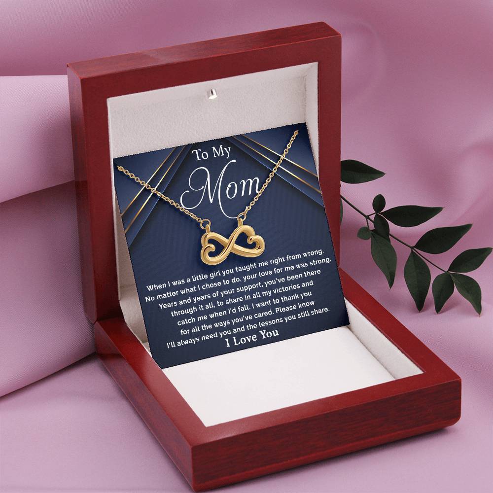 To My Mom - I Will Always Need You - Endless Love Necklace - Special Gift for Mom from Daughter