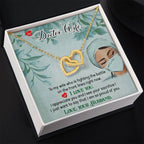 To My Doctor Wife Necklace - Heartwarming Gift from Husband for Birthday, Anniversary & Valentine’s Day - Interlocking Hearts Necklace