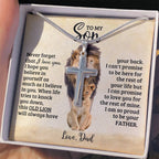 To My Son - Gift for Son from Dad - I am so proud to be your father - Artisan Cross Necklace