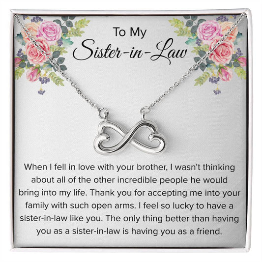 To My Sister In Law Necklace - Gift for Bonus Sister - Endless Love Necklace