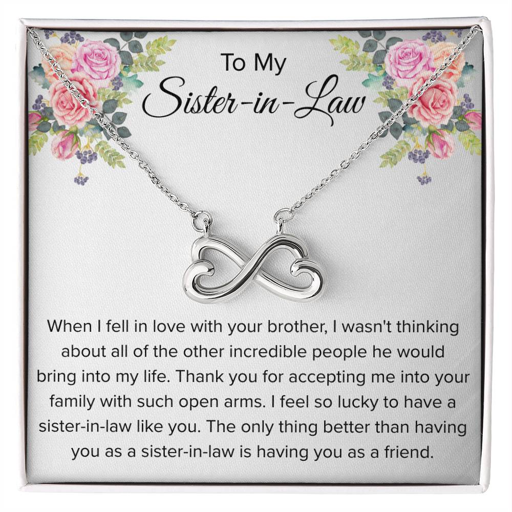 To My Sister In Law Necklace - Gift for Bonus Sister - Endless Love Necklace