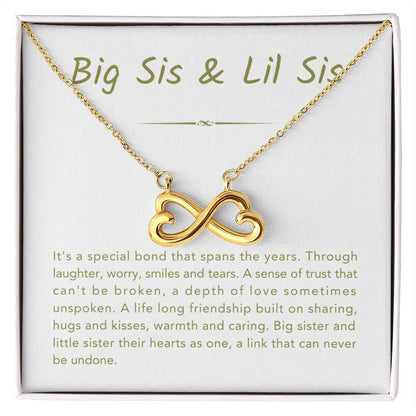 Big Sis & Lil Sis Necklace - It's a special bond that spans the years - Gift for Sisters - Endless Love Necklace