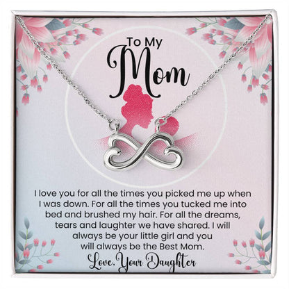 To My Mom - I Will Always Be Your Little Girl - Endless Love Necklace - Special Gift for Mom from Daughter