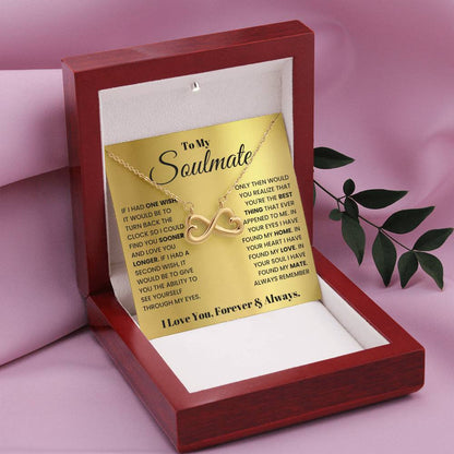 To My Soulmate Necklace - Soulmate Jewelry Gift for Valentine’s Day, Birthday & Romantic Celebrations - Endless Love Necklace