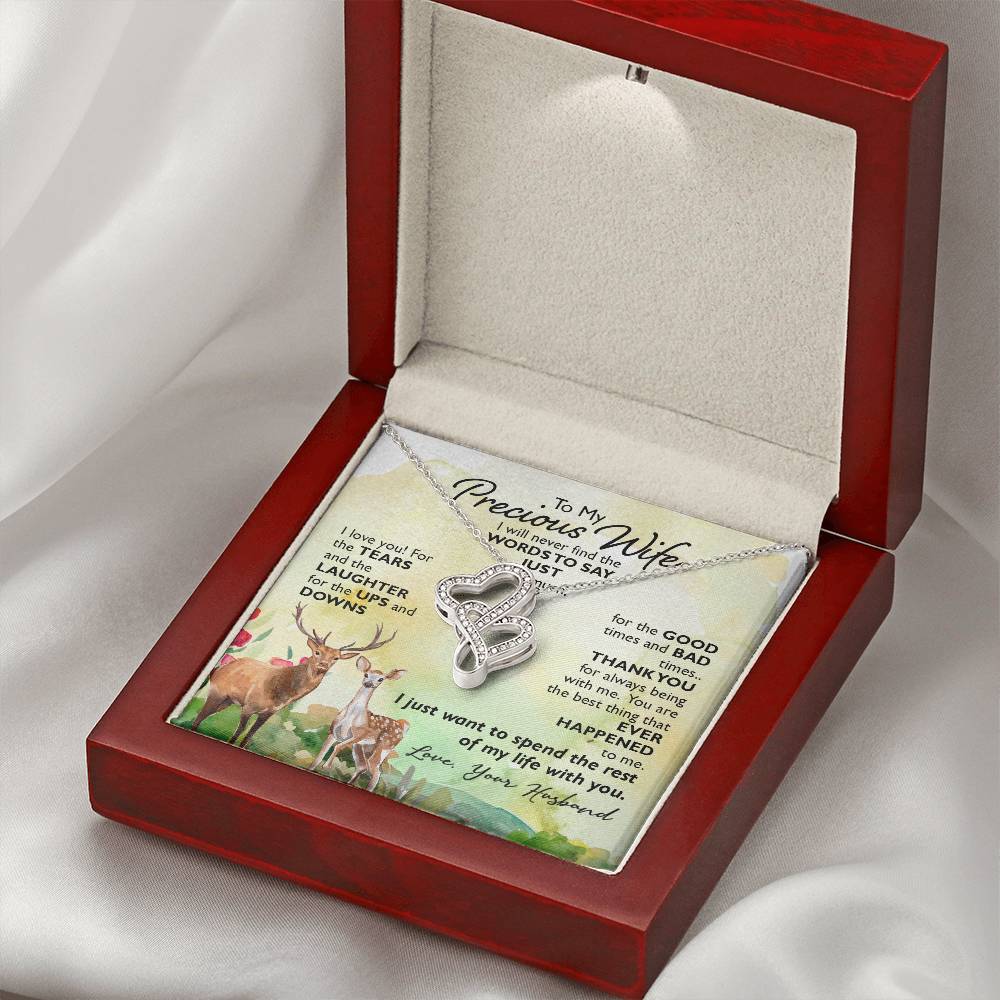 Wife Gift from Husband - Meaningful Jewelry for Valentine’s Day & Special Occasions - Heart-to-heart Pendant Necklace