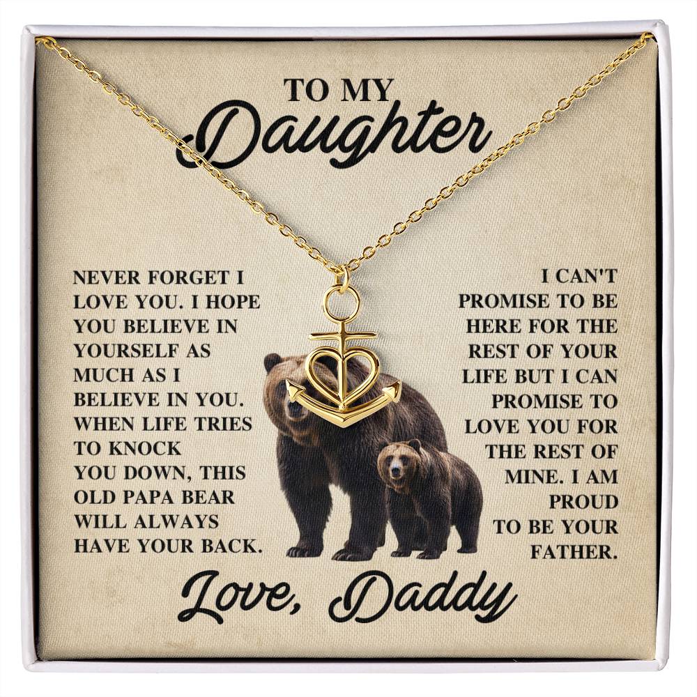 Birthday Gift for Daughter - Anchor Pendant Necklace from Daddy