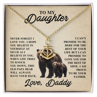Birthday Gift for Daughter - Anchor Pendant Necklace from Daddy