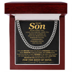 To My Son - You are braver than you believe - Cuban Link Chain Gift for Son