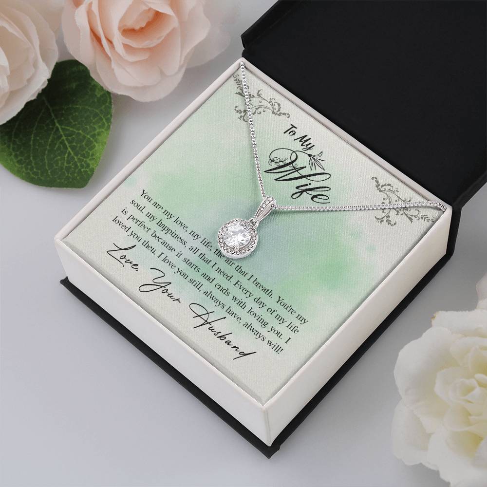 To My Wife Necklace - Meaningful Romantic Gift for Wife from Husband for Valentine’s Day & Forever Love - Eternal Hope Necklace