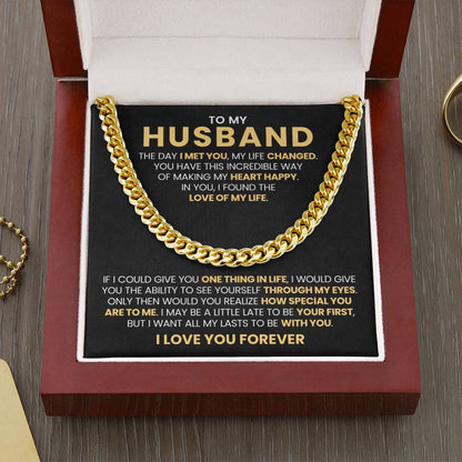 To My Husband - If I could give you one thing in life - Cuban Link Chain Gift from Wife to Husband