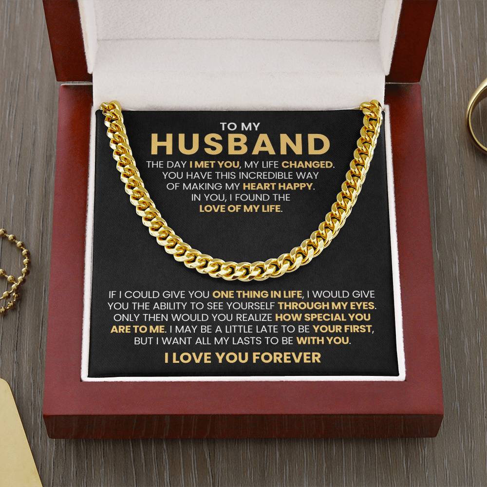 To My Husband - If I could give you one thing in life - Cuban Link Chain Gift from Wife to Husband