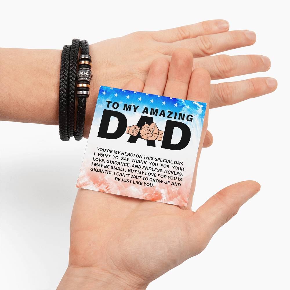 To My Amazing Dad - You're my hero - Gift for Dad - Love You Forever Bracelet