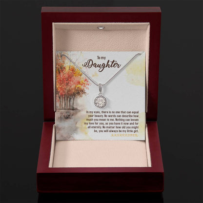 To My Daughter Necklace – Daughter Birthday & Graduation Jewelry Surprise – Eternal Hope Necklace