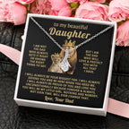 To My Daughter Necklace - Holiday Gift for Daughter from Dad - Alluring Beauty Necklace