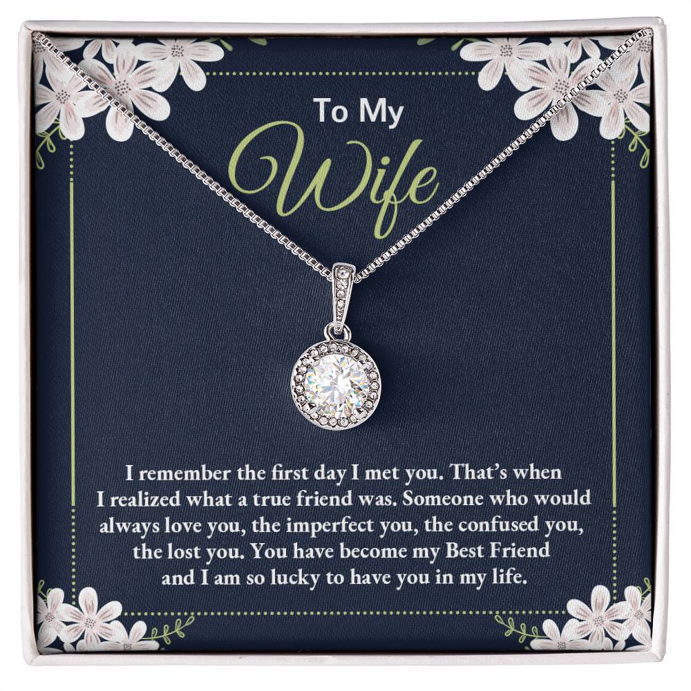 To My Wife Necklace - Special Love Jewelry for Wife from Husband for Birthday, Anniversary & Valentine’s Day - Eternal Hope Necklace