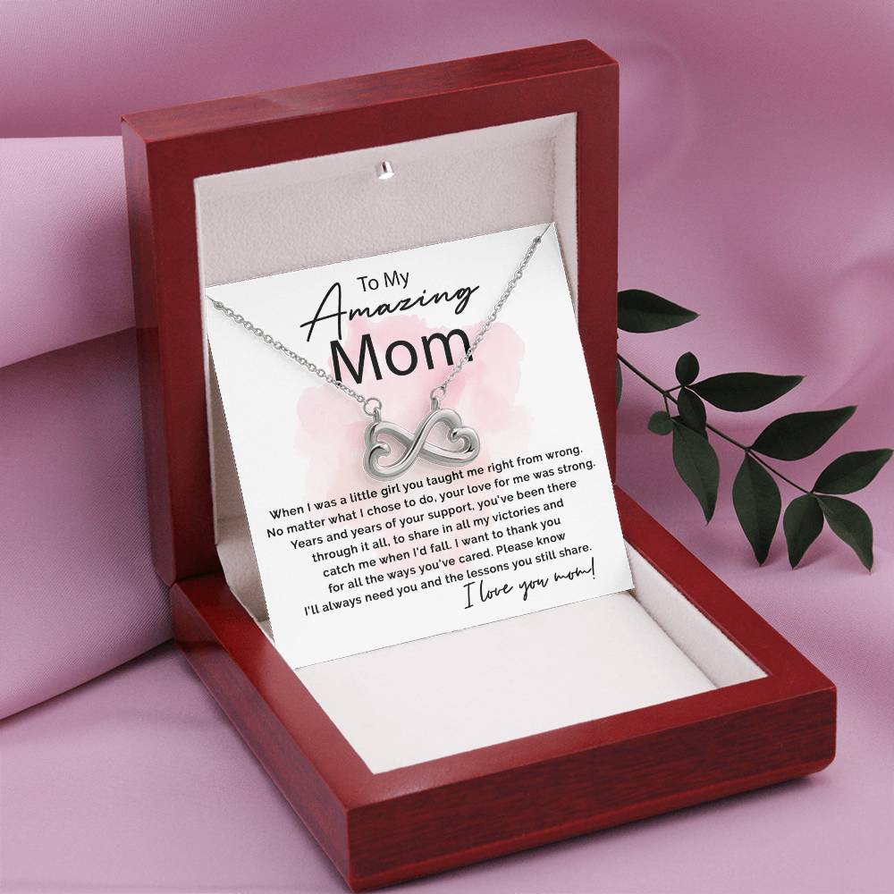To My Amazing Mom - I Will Always Need You - Endless Love Necklace - Sentimental Gift for Mom