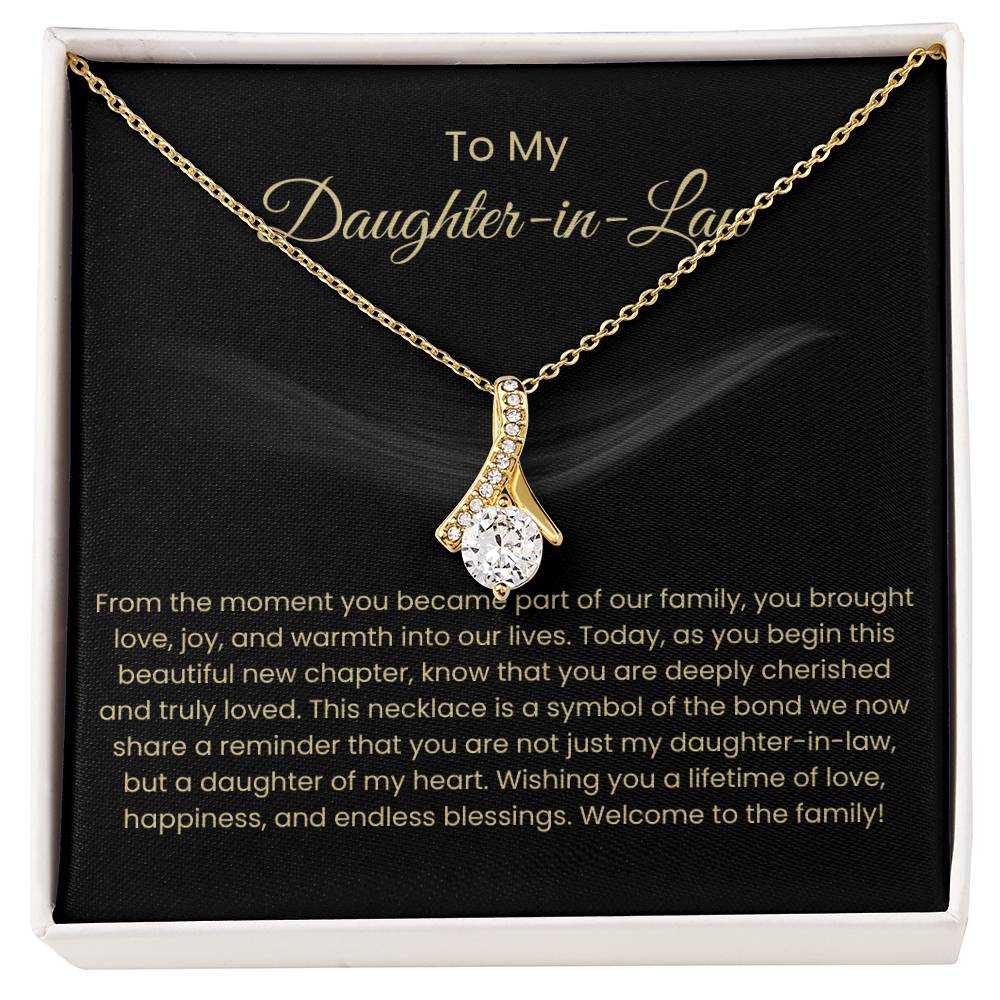 To My Daughter In Law - Alluring Beauty Necklace - Gift for Daughter in Law