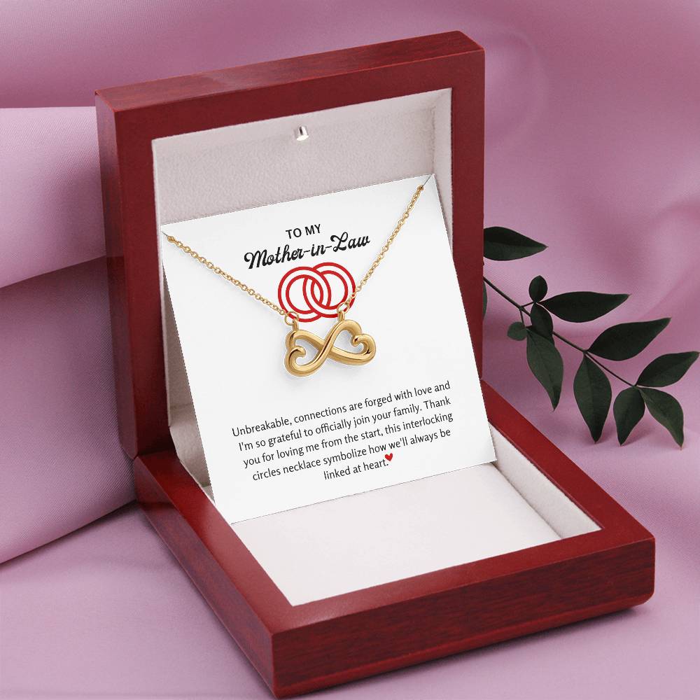To My Mother in Law - We'll always be linked at heart - Endless Love Necklace