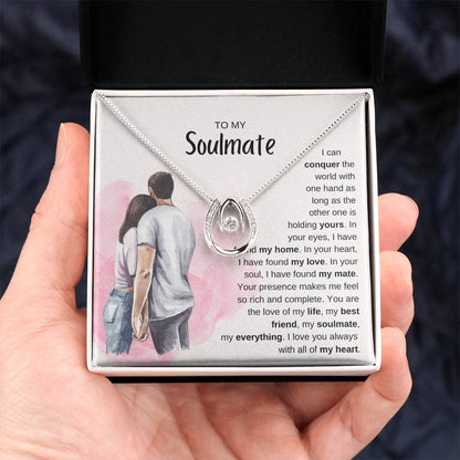 To My Soulmate Necklace - Perfect Gift for Romantic Celebrations & Appreciation Days - Lucky In Love Necklace