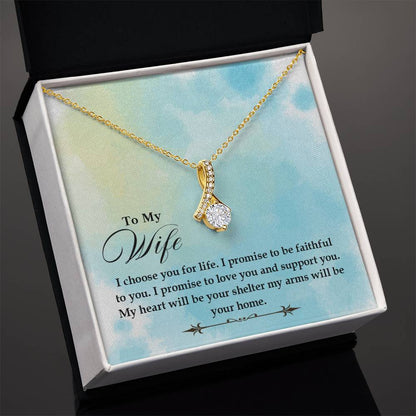 Special Gift for Wife - Romantic Jewelry from Husband for Valentine’s Day or Birthday - Alluring Beauty Necklace
