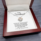 To My Sweetheart Necklace - Gift for Love on Valentine’s Day & Special Days - Crown Pendant Necklace