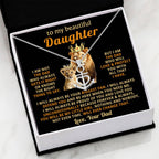 To My Daughter Necklace - I will always be your biggest fan - Gift for Daughter from Dad - Anchor Pendant Necklace