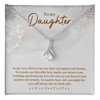 To My Daughter Necklace – Daughter Birthday Graduation Celebration Gift – Alluring Beauty Necklace
