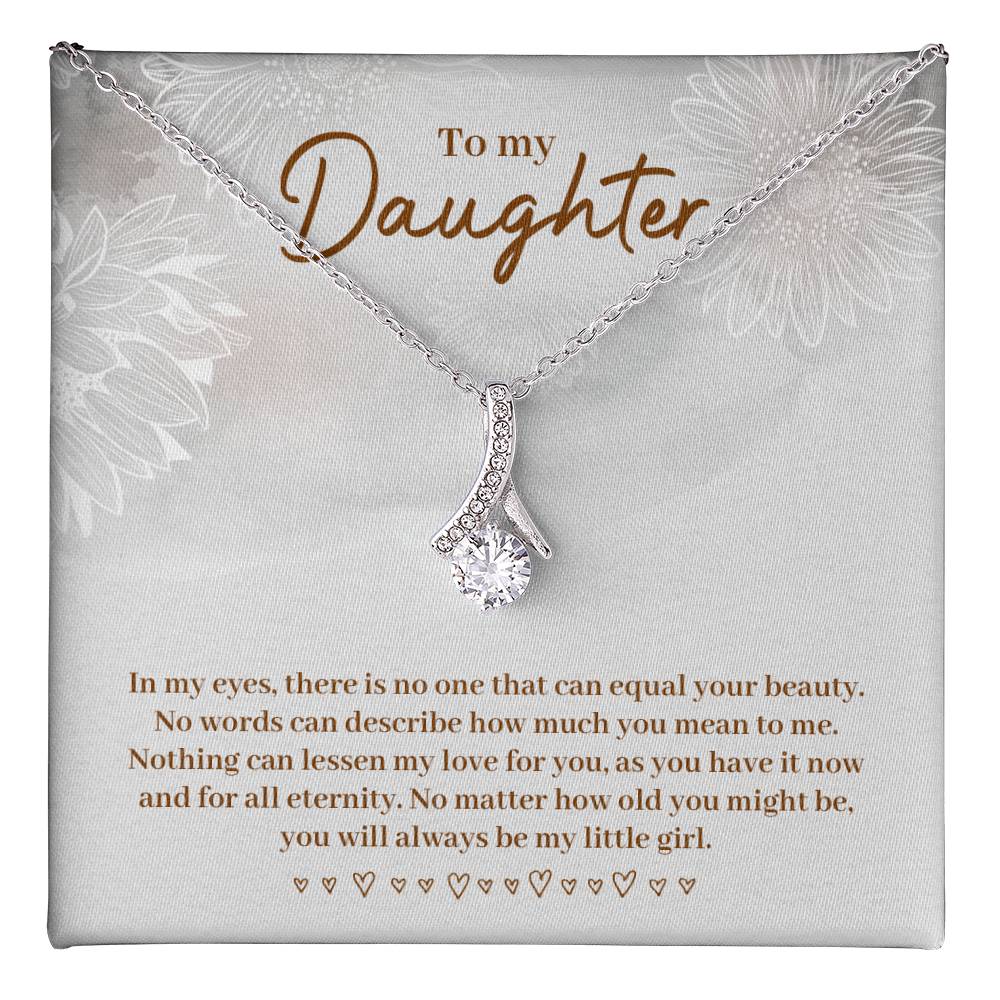 To My Daughter Necklace – Daughter Birthday Graduation Celebration Gift – Alluring Beauty Necklace