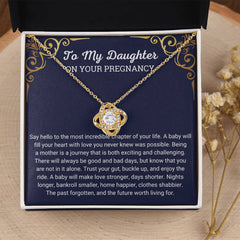 Necklace For Pregnant Daughter, Loving Gift From Mom & Dad, Pregnancy Keepsake Jewelry, Heartfelt Present For Daughter