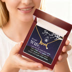 To My Wife Necklace - Perfect Jewelry from Husband for Valentine’s Day, Birthday & Holiday Gifting - Scripted Love Necklace