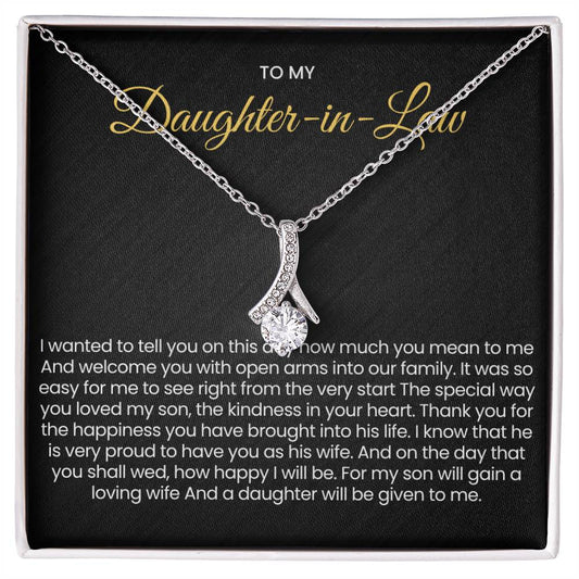 To My Daughter In Law - Alluring Beauty Necklace - Gift for Daughter in Law