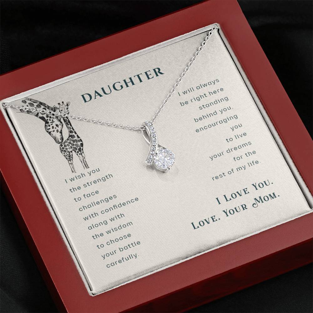 To My Daughter Necklace – Graduation & Christmas Gift from Mom – Alluring Beauty Necklace
