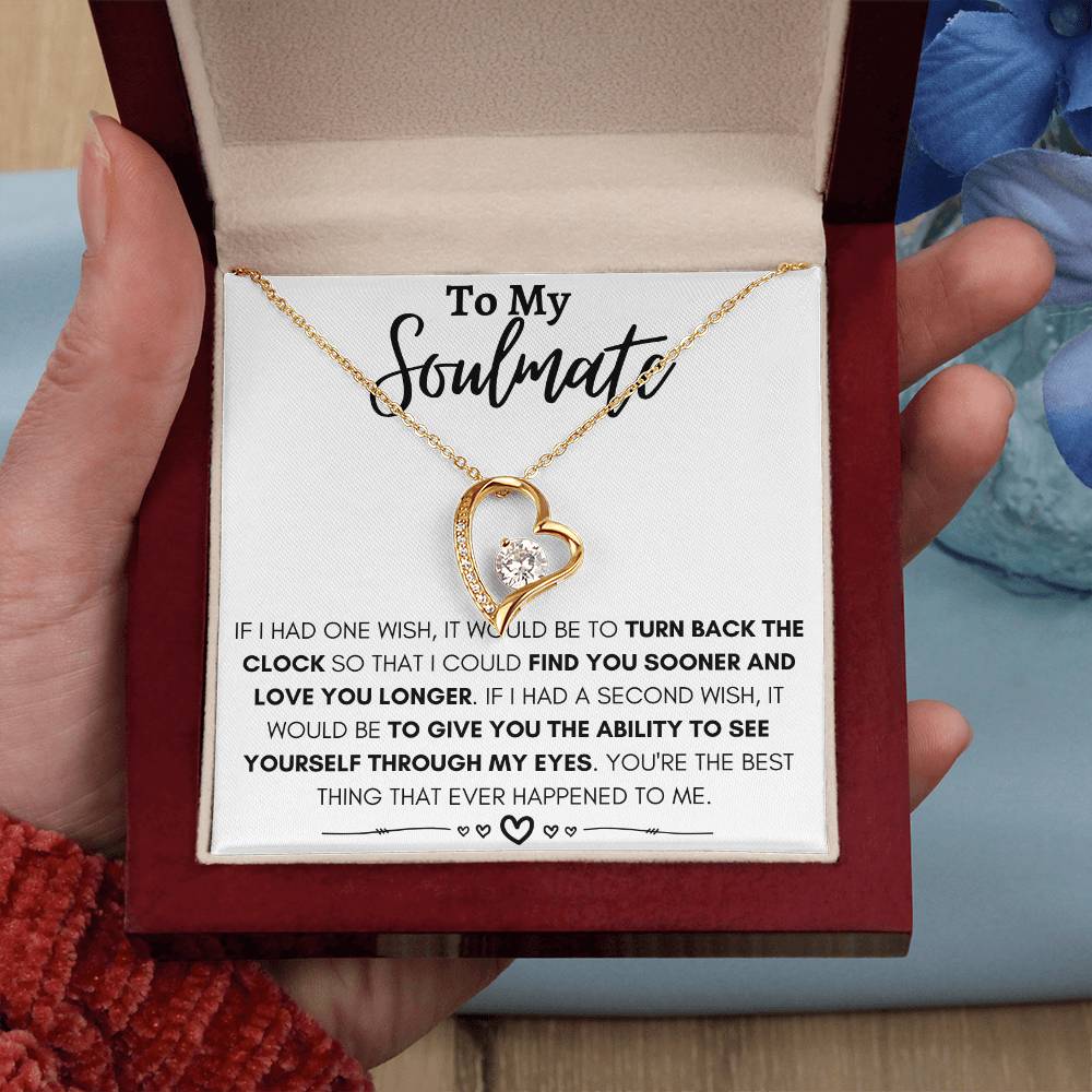 To My Soulmate Necklace - Soulmate Jewelry for Valentine’s Day & Gifts for Her - Forever Love Necklace