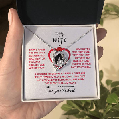 To My Wife Necklace - Sentimental Birthday Gift from Husband, Romantic Jewelry for Valentine’s Day & Holidays - Forever Love Necklace