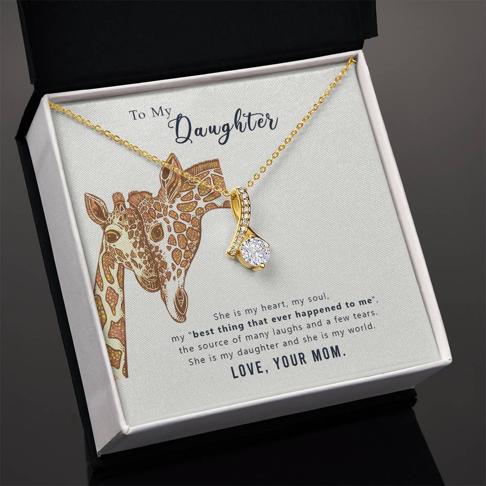 To My Daughter Necklace – Holiday Gift for Daughter Graduation from Mom – Alluring Beauty Necklace