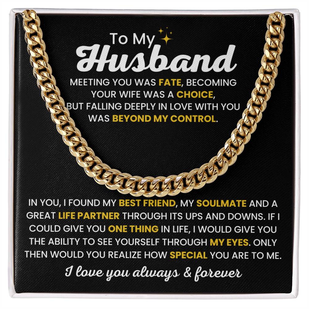 Jewelry Gift for Husband from Wife - Meeting you was fate - Birthday & Valentine’s Day for Him