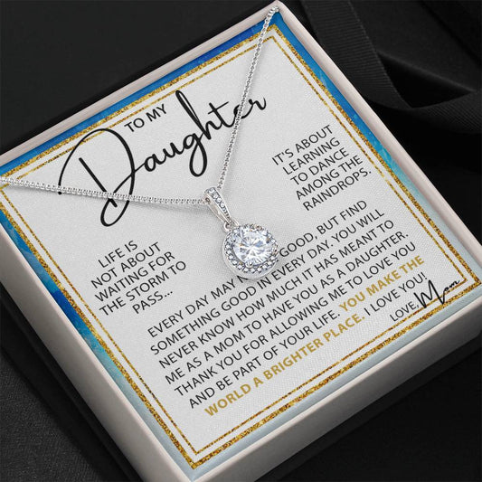 To My Daughter Necklace – Holiday Gift for Daughter Graduation from Mom – Eternal Hope Necklace