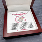 To My Granddaughter Necklace – Graduation & Christmas Gift from Grandma – Crown Pendant Necklace