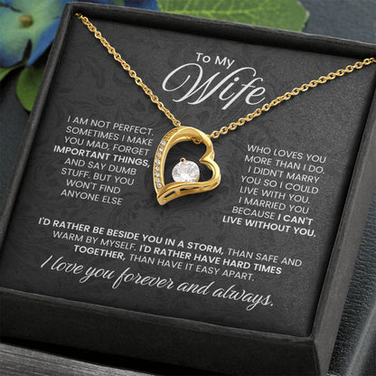 Special Gift for Wife - Romantic Jewelry from Husband for Valentine’s Day or Birthday - Forever Love Necklace