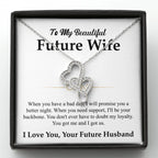 Future Wife Gift - Beautiful Necklace for Girlfriend for Birthday, Christmas & Romantic Moments - Heart-to-heart Pendant Necklace