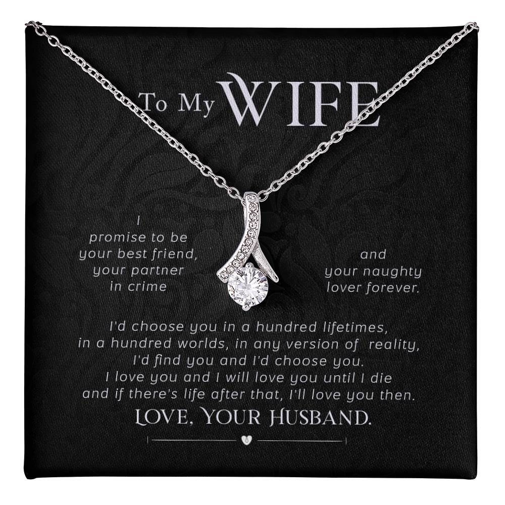 Wife Birthday Gift from Husband - Romantic Jewelry for Valentine’s Day & Anniversaries - Alluring Beauty Necklace