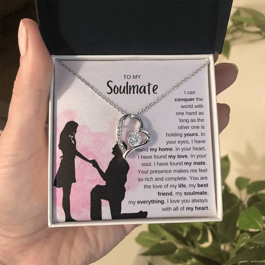To My Soulmate Necklace - Best Soulmate Gift for Valentine’s Day & Everyday Romance - Forever Love Necklace