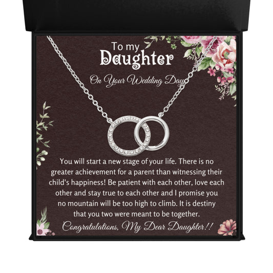Interlocking Circles Necklace for Daughter Wedding Day
