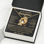 To My Daughter Necklace - Heartfelt Gift from Dad for Birthday, Graduation & Proud Dad Moments - Forever Love Necklace