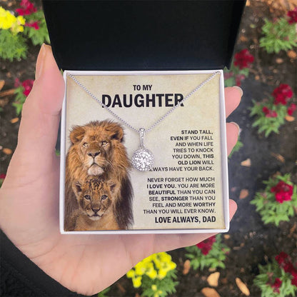 To My Daughter Necklace - Stand Tall - Dad to Daughter Gift - Eternal Hope Necklace