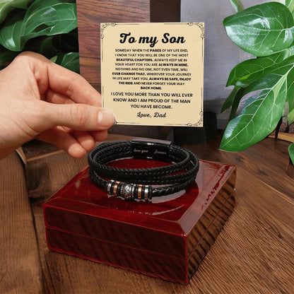To My Son – Graduation, Christmas Jewelry from Dad – Love You Forever Bracelet