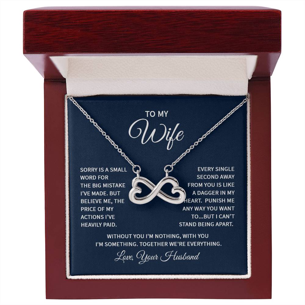 To My Wife Necklace - Beautiful Gift from Husband, Perfect for Anniversary, Valentine’s Day & Holiday Celebrations - Endless Love Necklace