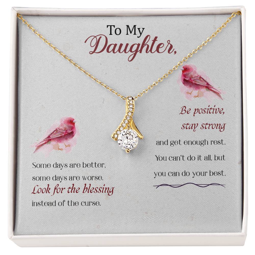To My Daughter Necklace – Daughter Christmas Graduation Jewelry Gift – Alluring Beauty Necklace