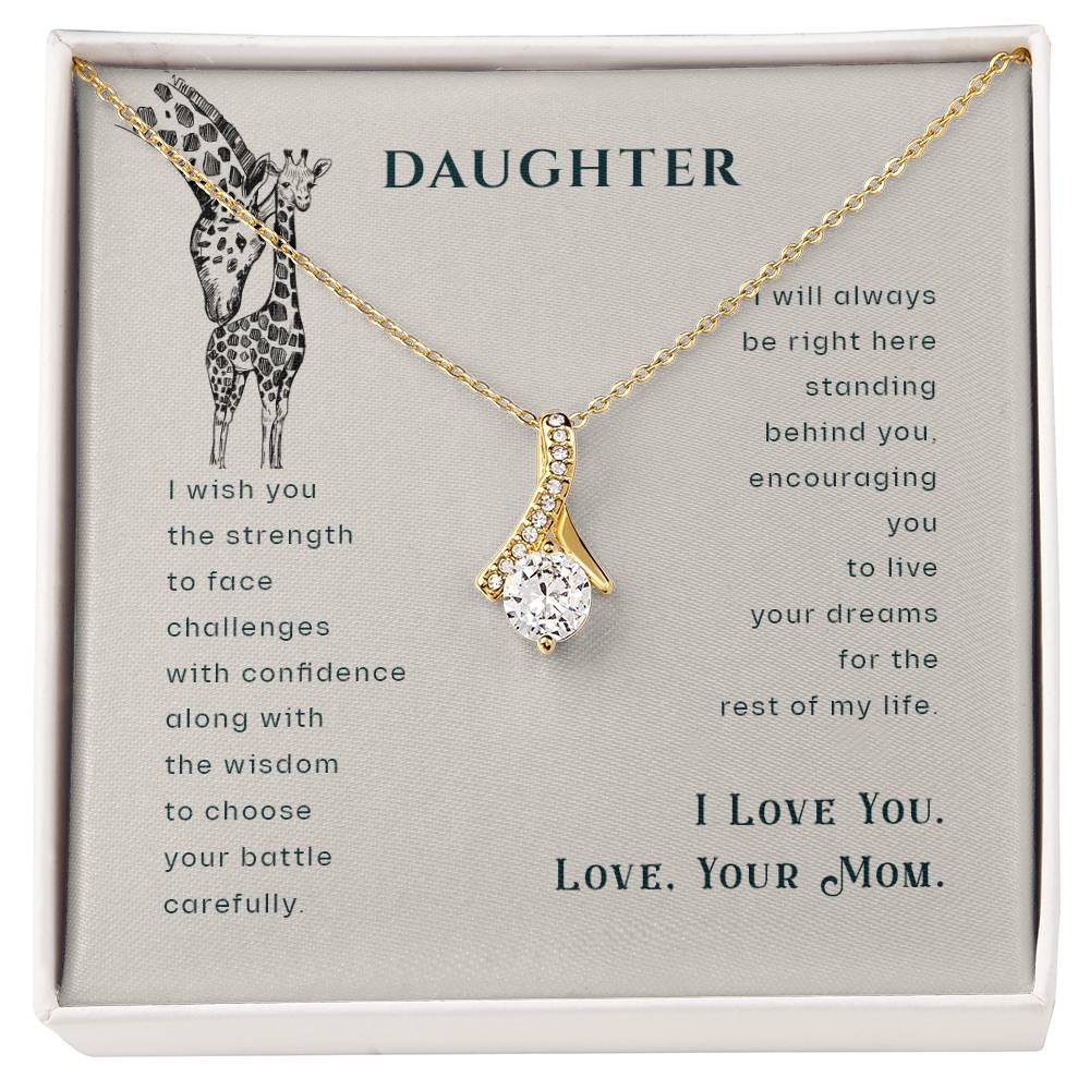 To My Daughter Necklace – Graduation & Christmas Gift from Mom – Alluring Beauty Necklace