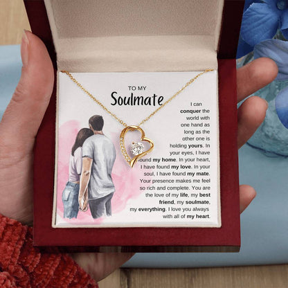 To My Soulmate Necklace - Unique Soulmate Gift for Her for Birthdays & Surprise Moments - Forever Love Necklace
